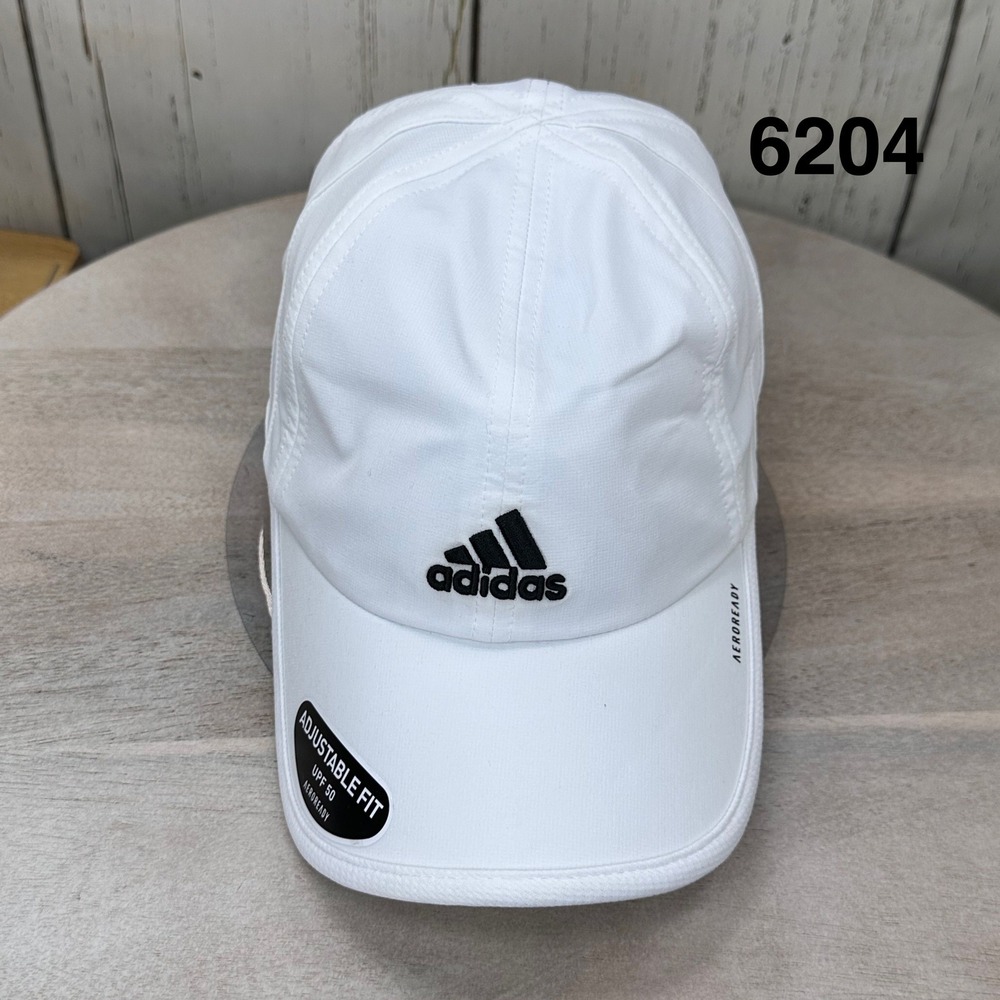 Adidas Aeroready White Adjustable Performance Running Hat UPF 50 Mesh Cap 6204